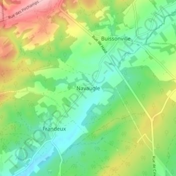 Topografische Karte Navaugle, Höhe, Relief