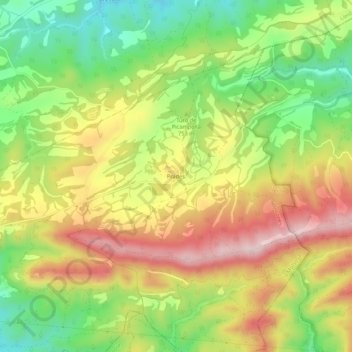 Topografische Karte Prades, Höhe, Relief