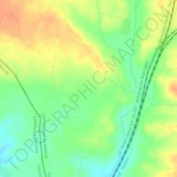 Topografische Karte La Calza, Höhe, Relief