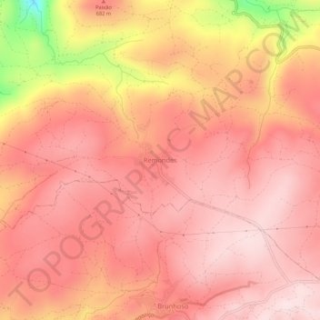 Topografische Karte Remondes, Höhe, Relief