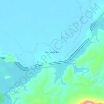 Topografische Karte Cachoeirinha, Höhe, Relief