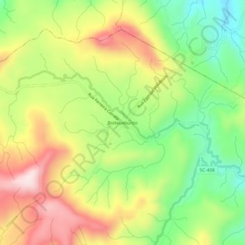 Topografische Karte Boiteuxburgo, Höhe, Relief