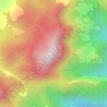 Topografische Karte Morro do Molezão, Höhe, Relief