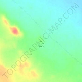 Topografische Karte Mount Boyce, Höhe, Relief