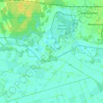 Topografische Karte Bokah, Höhe, Relief
