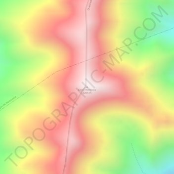 Topografische Karte Cerro Hermoso, Höhe, Relief