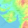 Topografische Karte Gujarat, Höhe, Relief
