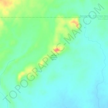 Topografische Karte Mount Madeline, Höhe, Relief