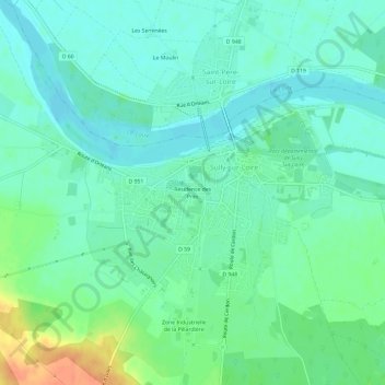 Topografische Karte Résidence des Prés, Höhe, Relief