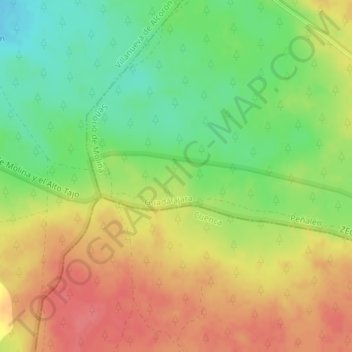 Topografische Karte La Rabida, Höhe, Relief