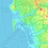 Topografische Karte San Diego, Höhe, Relief