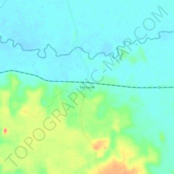 Topografische Karte São Lucas, Höhe, Relief