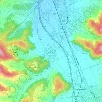 Topografische Karte Langnau b. Reiden, Höhe, Relief