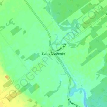 Topografische Karte Saint-Méthode, Höhe, Relief
