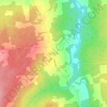 Topografische Karte Eaton Corner, Höhe, Relief