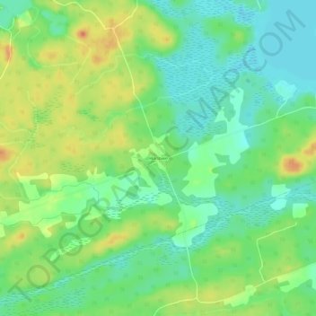 Topografische Karte Harlowe, Höhe, Relief