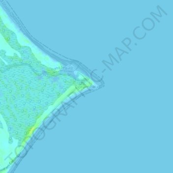 Topografische Karte Corumbau, Höhe, Relief