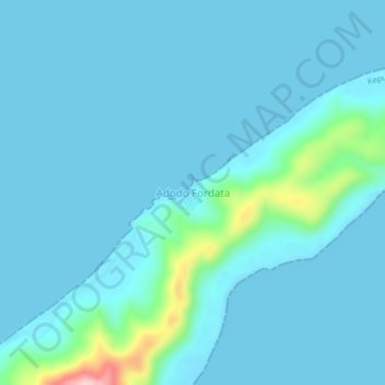 Topografische Karte Adodo Fordata, Höhe, Relief