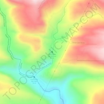 Topografische Karte Cachoeira do Abismo, Höhe, Relief