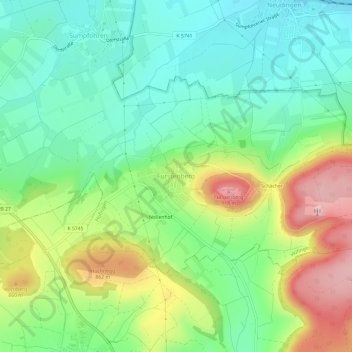 Topografische Karte Fürstenberg, Höhe, Relief