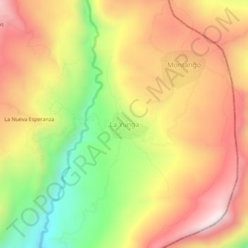 Topografische Karte La Yunga, Höhe, Relief
