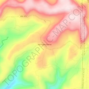 Topografische Karte Alto Padre Eterno, Höhe, Relief