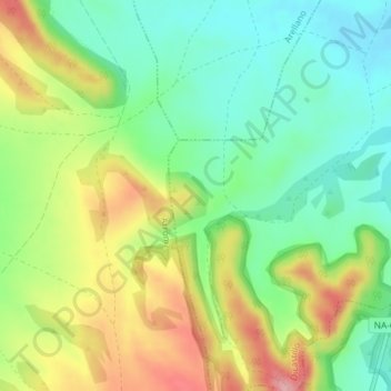 Topografische Karte Espinal, Höhe, Relief