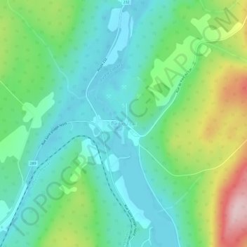 Topografische Karte Pied-du-Lac, Höhe, Relief