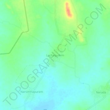 Topografische Karte Lachagudem, Höhe, Relief