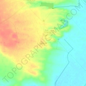 Topografische Karte Las Lomas, Höhe, Relief