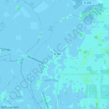 Topografische Karte Südbollenhagen, Höhe, Relief