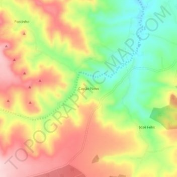 Topografische Karte Capão Novo, Höhe, Relief