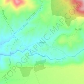 Topografische Karte Los Alares, Höhe, Relief