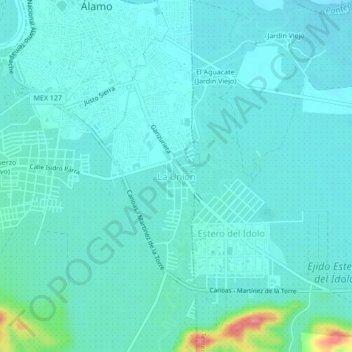 Topografische Karte La Unión, Höhe, Relief