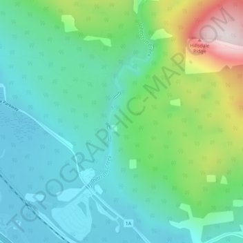 Topografische Karte Johnston Canyon, Höhe, Relief