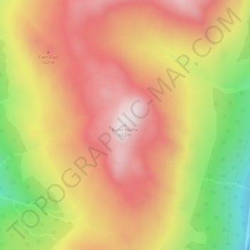 Topografische Karte Beinn Reithe, Höhe, Relief