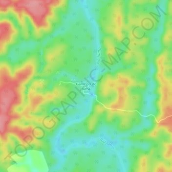 Topografische Karte Garimpo do Juma, Höhe, Relief