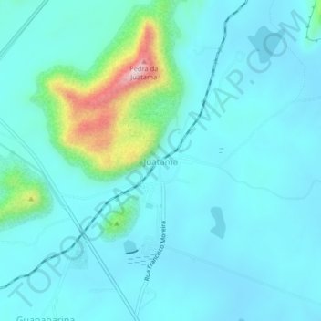 Topografische Karte Juatama, Höhe, Relief