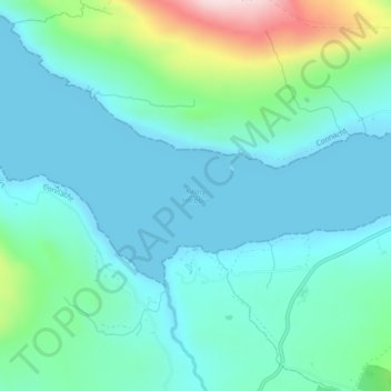 Topografische Karte Killary Harbour, Höhe, Relief