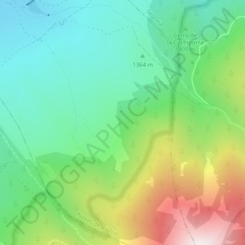 Topografische Karte Cerro de la Muerte, Höhe, Relief
