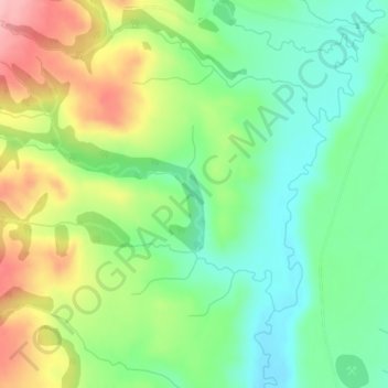Topografische Karte Pine Coulee, Höhe, Relief