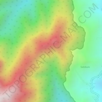 Topografische Karte Buntu Kayuangin, Höhe, Relief