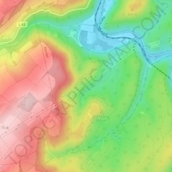 Topografische Karte Klausenhöhle, Höhe, Relief