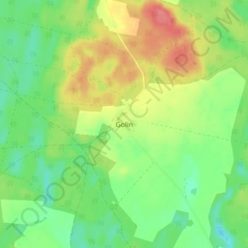 Topografische Karte Gollin, Höhe, Relief
