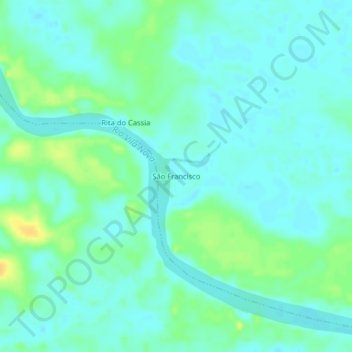 Topografische Karte São Francisco, Höhe, Relief