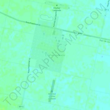 Topografische Karte Chañar Ladeado, Höhe, Relief