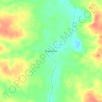 Topografische Karte Pernanbuco, Höhe, Relief