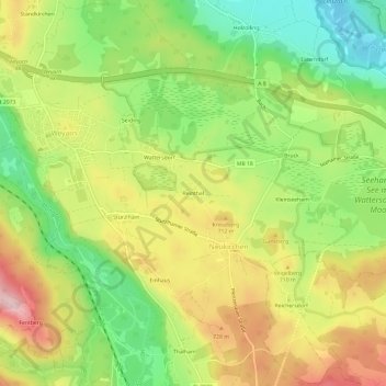 Topografische Karte Reinthal, Höhe, Relief