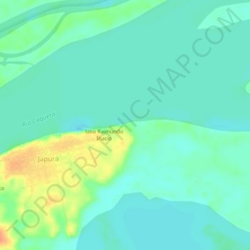 Topografische Karte Fazenda Vitoria, Höhe, Relief