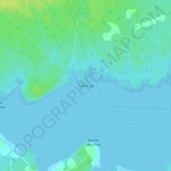 Topografische Karte Petit Cap, Höhe, Relief